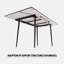 Table de salle à manger extensible 47 po à 63 po, marbre blanc scintillant, industrielle moderne pour la cuisine et la salle à manger, avec pieds en métal noir