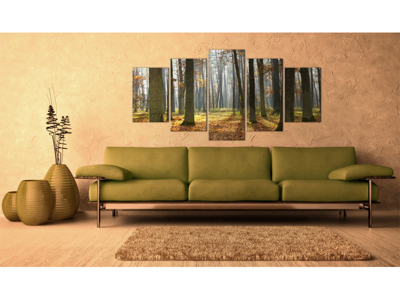 5 Piece No Frame Print on Canvas, 100cm H x 200cm W