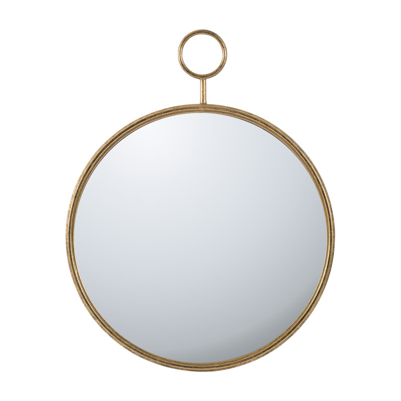 Miroir rond en fer, 32,3 po x 26,4 po