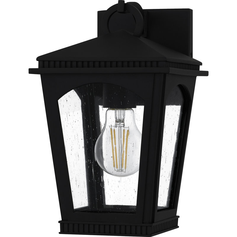 Huck 1-Light Earth Black Outdoor Wall Lantern, 10.5" H x 6.25" W x 7" D