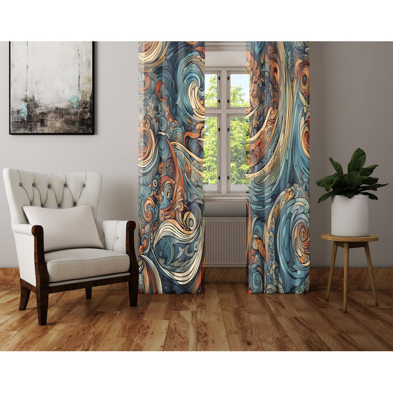Semi Sheer Curtain Pair, 40" W x 61" L
