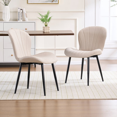 Comfort & Style Leather Upholstered Side Dining Chairs