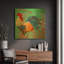 'Le Rooster B' By Jean Plout Gold Metal Wall Art, 12" x 12"-132265920