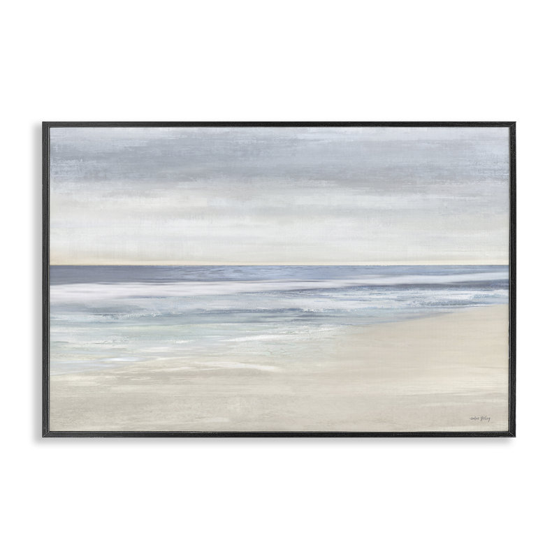  «Subtle Beach Ombre», art de la giclée encadrée par Amber Sterling, H 12 po x l 18 po, Giclée encadrée noir minuit
