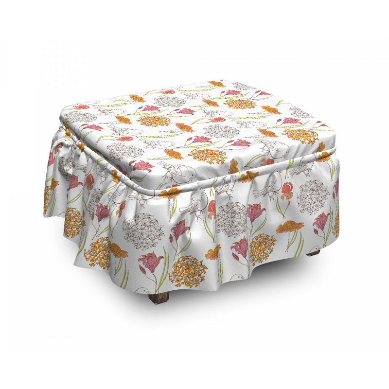 Housse pour repose-pieds de feuillage spring d