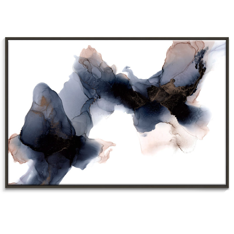 Last Kiss by Fern Siebler - Painting on Canvas, 103.5 cm H x 153.5 cm W x 4 cm D, Black Floater Frame