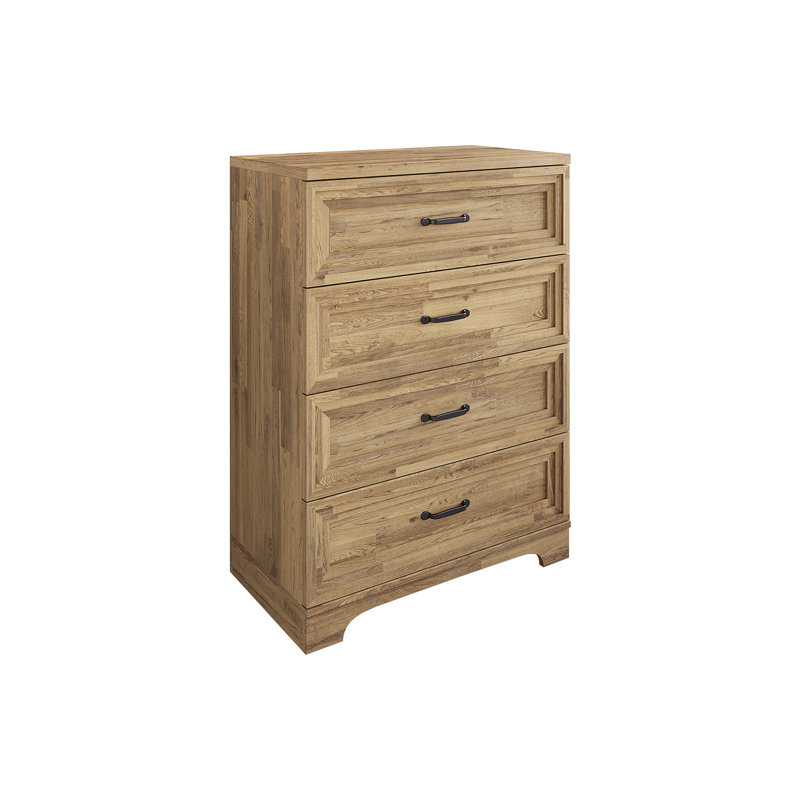 Commode 4 tiroirs, Chêne brun