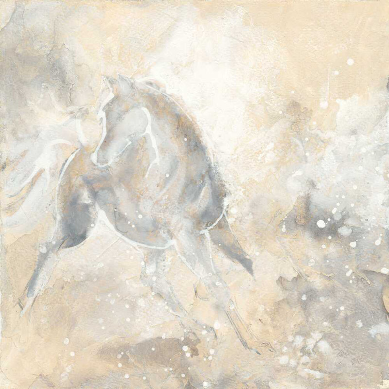 Cheval gris I, H 20 po x l 20 po x P 1,25 po
