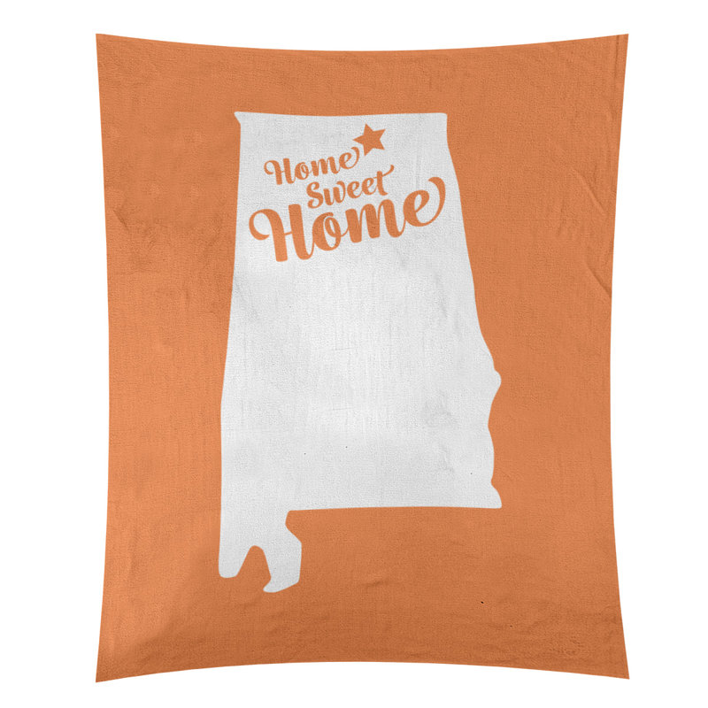 Tapisserie Home Sweet Huntsville, H 60 po x l 51 po, Orange