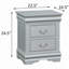 Table de chevet, table de chevet 2 tiroirs Platinum
