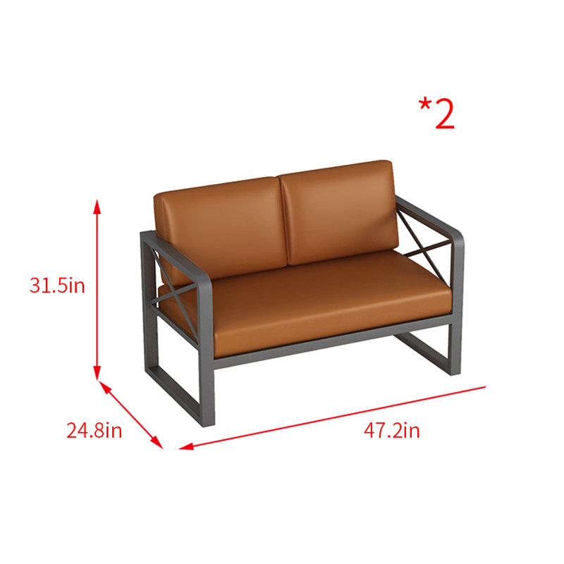 Banc rembourré en similicuir, Brown, Black
