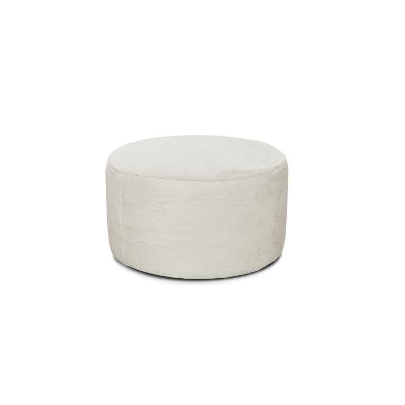 72cm Wide Circle Pouffe Ottoman, Cream