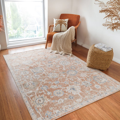 Blannie Floral Machine Tufted Area Rug