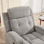 Ensemble de salon 3 pièces inclinable manuel moderne avec fauteuil inclinable rembourré, causeuse avec console de rangement et canapé 3 places avec centre fixe-396569561