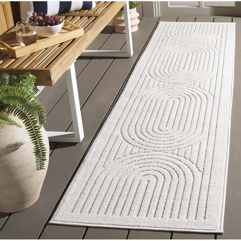 Tapis géométrique Kestin Performance, Tapis de couloir 2 pi x 8 pi