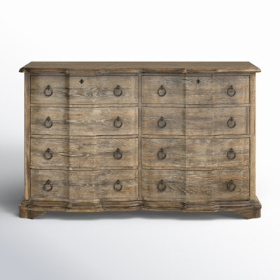Levingston 8 Drawer 68.75" W Solid Wood Double Dresser