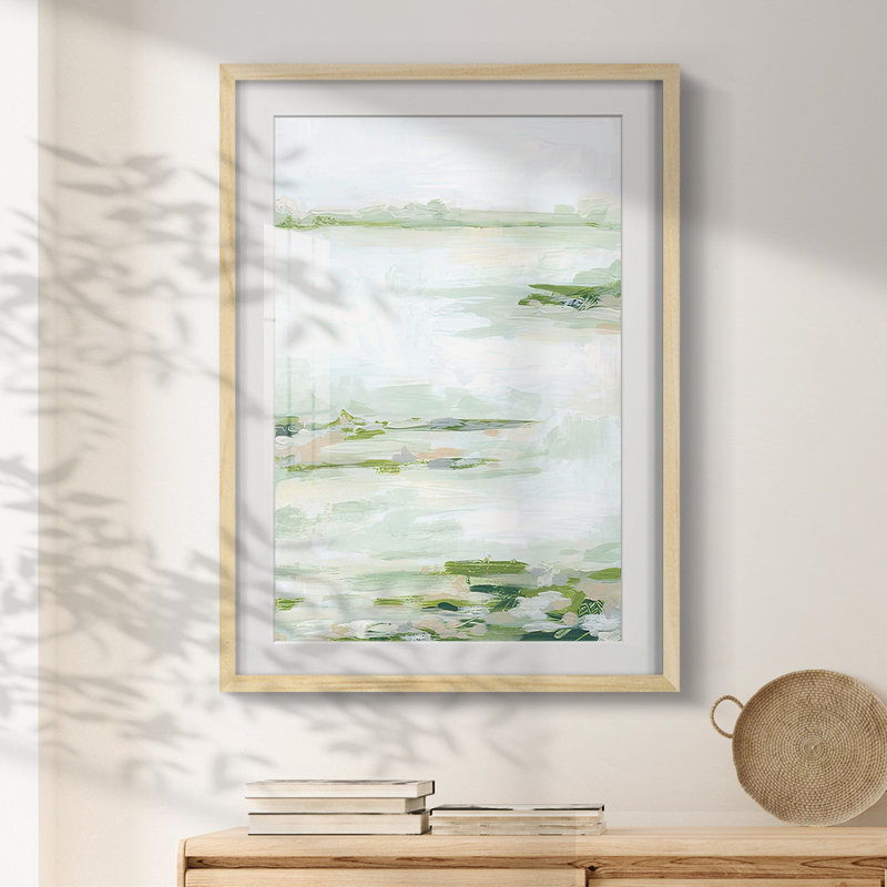 Verdant Marsh II -Framed Print, Natural, 28.5" H x 20.5" W