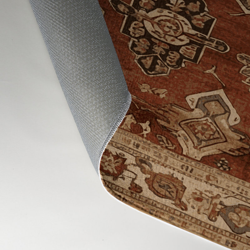 Tapis turc intérieur et extérieur brun, Rectangle 5 pi x 7 pi
