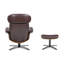 Ensemble de fauteuil inclinable et repose-pieds en cuir véritable 31,5 po Rigo-1728091118