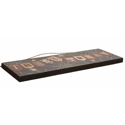 Enseigne murale halloween spiderweb en bois