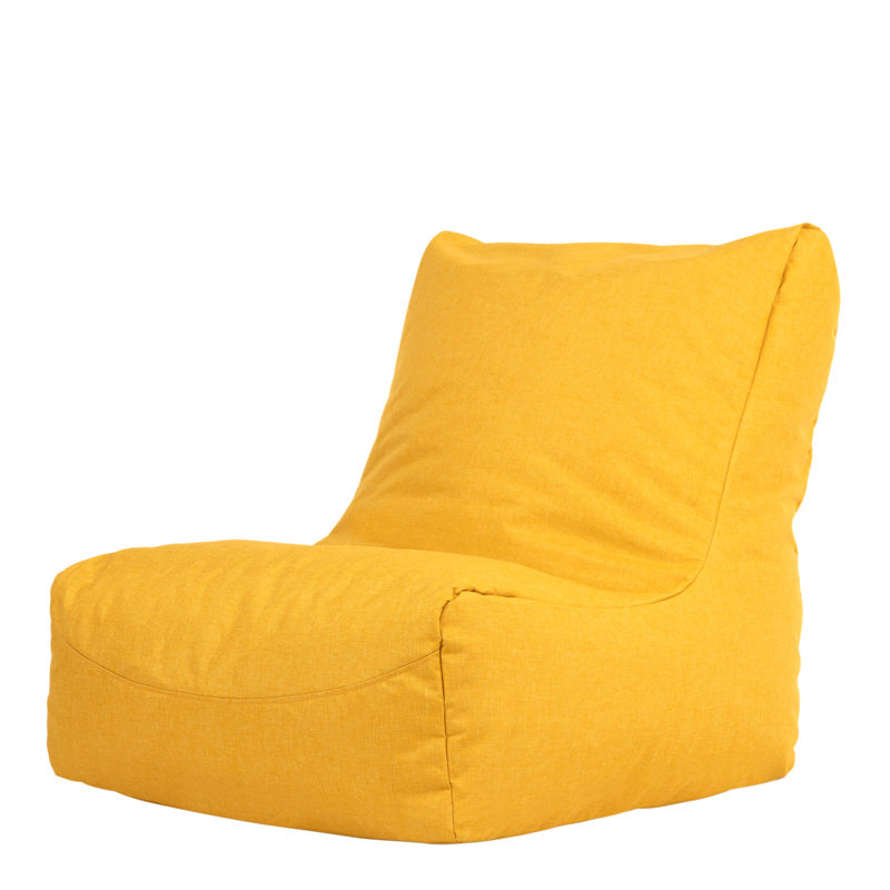 Icon Kids Outdoor Friendly Refillable Classic Bean Bag, Ochre Yellow, 64cm H x 66cm W x 84cm D