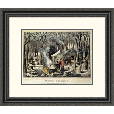 " Maple Sugaring - Early Spring In The Northern Woods " by Currier And Ives