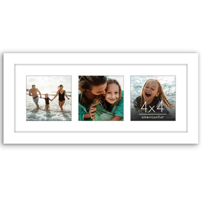 5.5X14 Collage Picture Frame - Fits Three 3X3 Photos Or One 5.5X14 Photo
