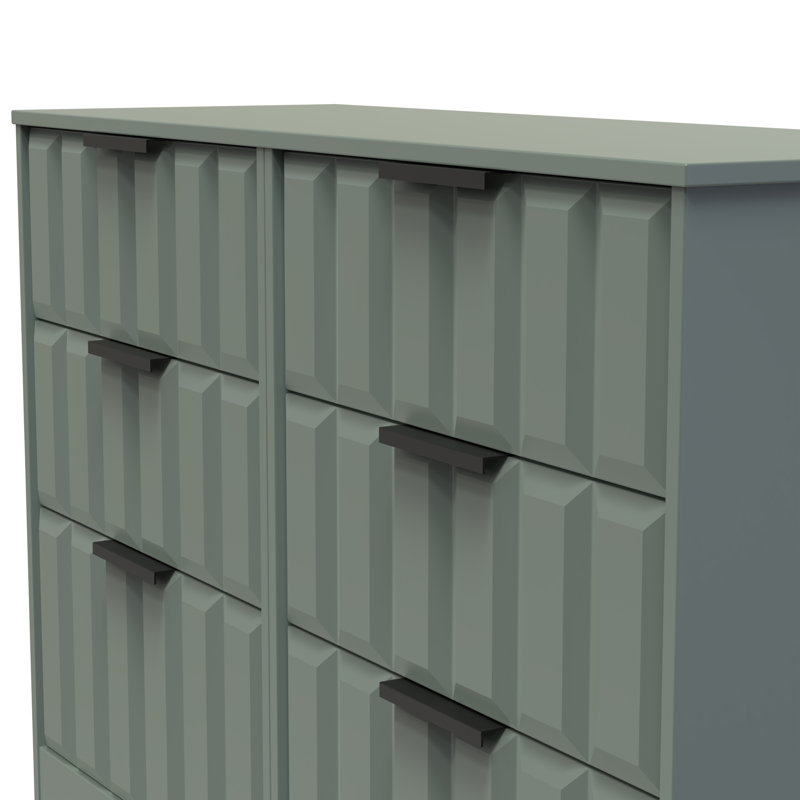 Besian 6 Drawer Wide Chest (Ready Assembled), Reed Green