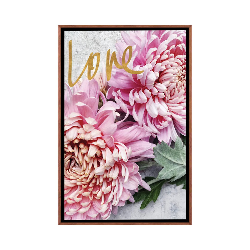 Love by Sarah Gardner - Print on Canvas, Brown Floater Frame, 66.04 cm H x 45.72 cm W