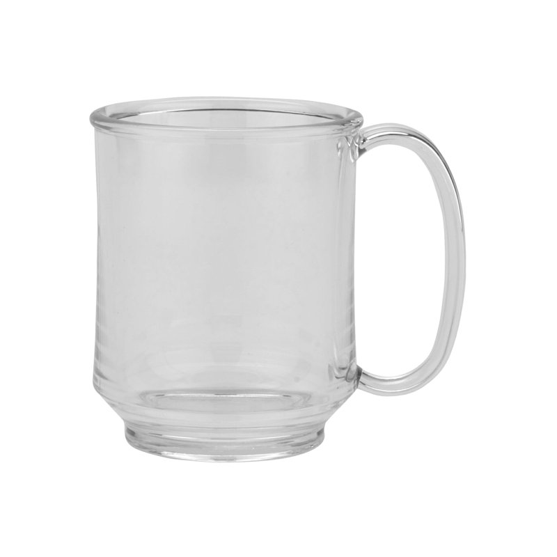 Grande tasse en plastique GET sans BPA à poignée facile, 8 onces (ensemble de 12), Clair