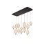 Lustre 12 lumières DEL noir satiné avec abat-jour PC-1446042384