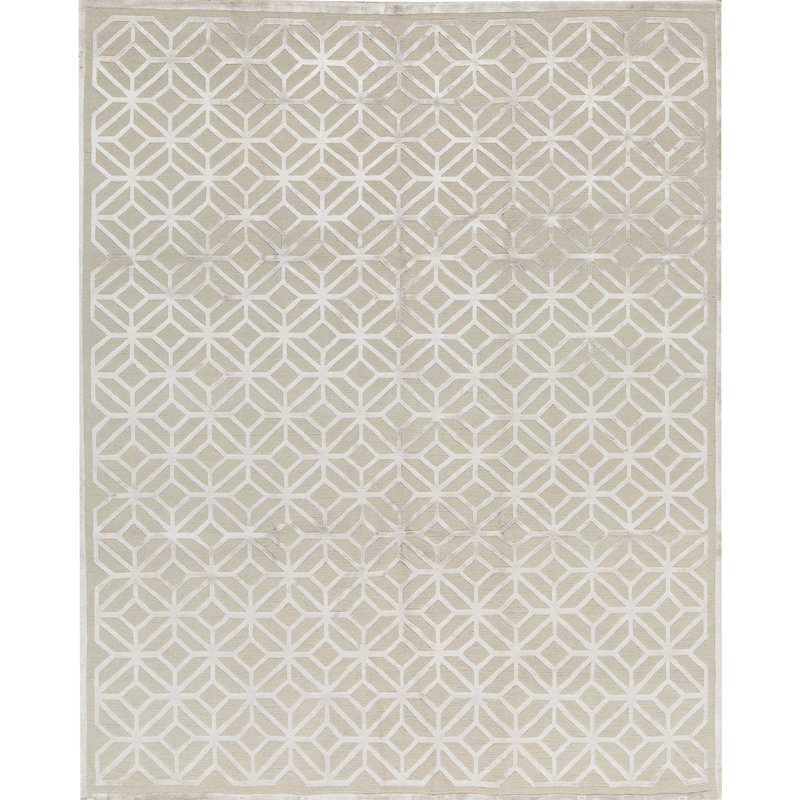 Tapis argenté de haute qualité noué à la main Windsom