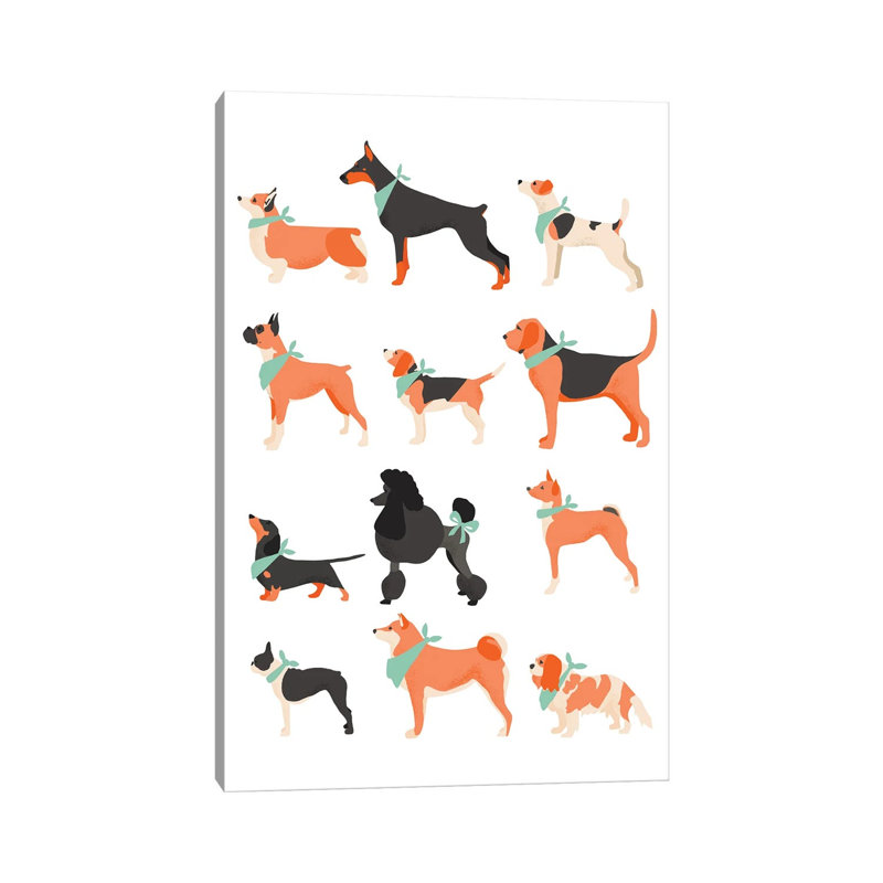 Dog Chart by The Beau Studio - Wrapped Canvas Painting, 66.04 cm H x 45.72 cm W