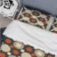Ensemble de housse de couette à pois brun et orange glam-109147453