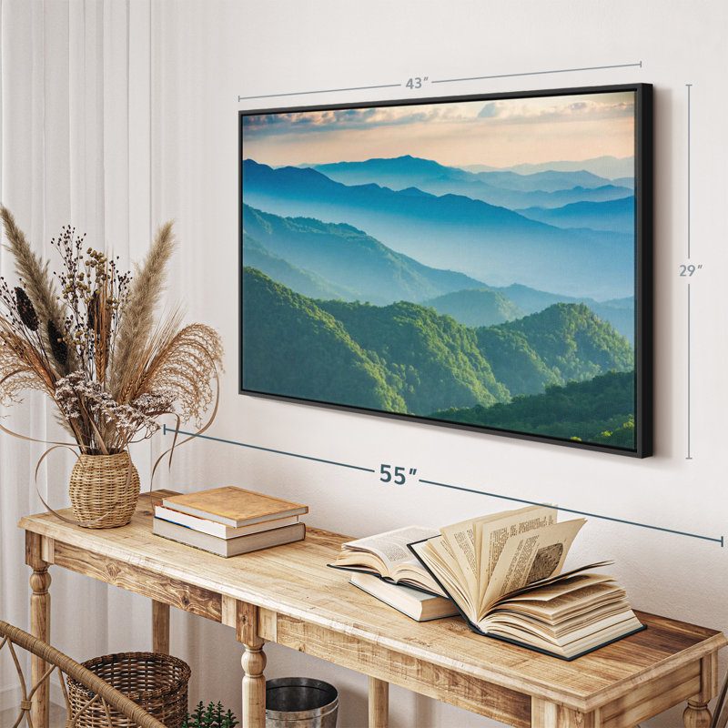 Nature «Misty Mountains Wall Art», H 29 po x l 43 po
