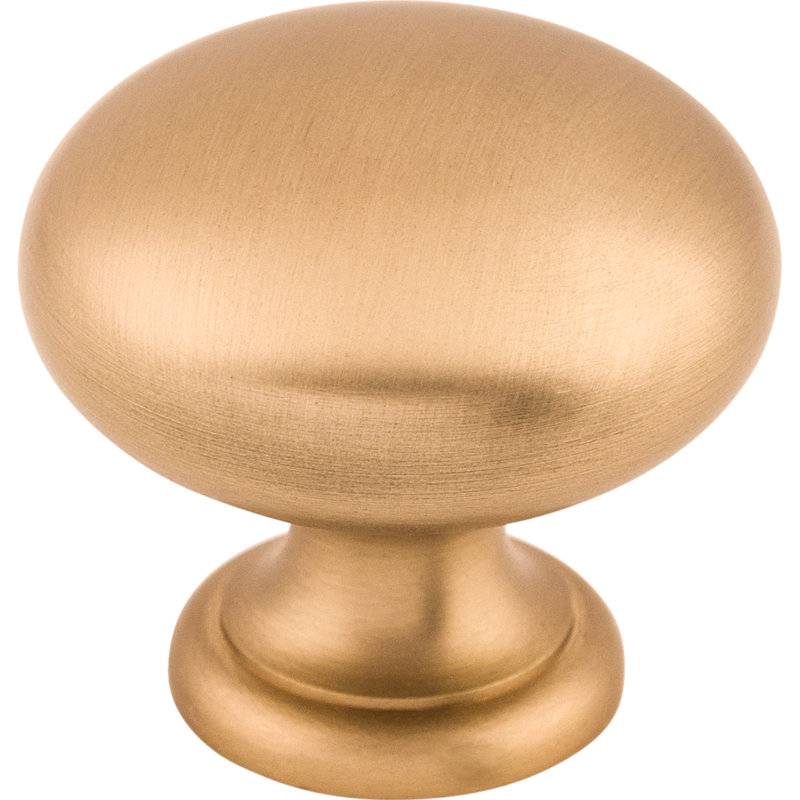 Mushroom 1 1/4" Diameter Round Knob, Brushed Bronze