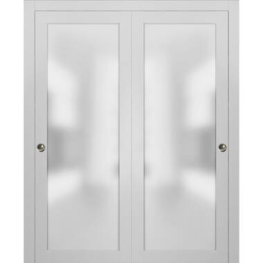 SARTODOORS Closet Sliding Doors 60 x 96, Gray