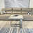 Rectangular End Table With Sintered Stone Top, Metal Frame-1690907920