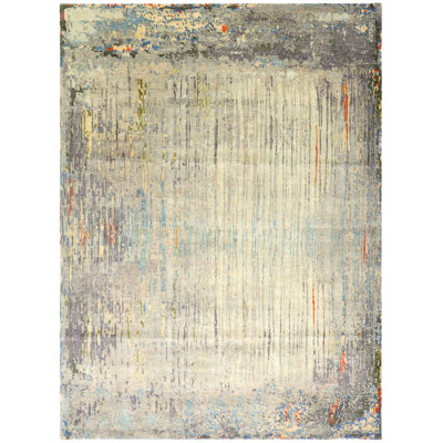 Wool And Silk Nepal One-of-a-Kind Rectangle 9' X 12' Area Rug