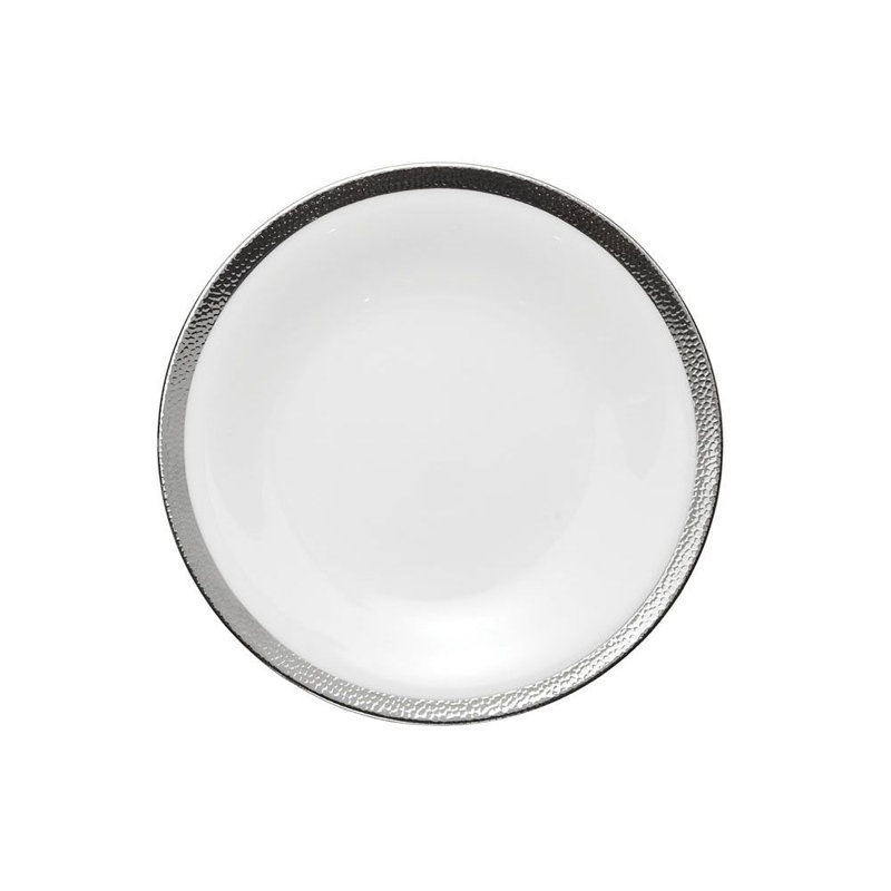 Smith Handmade Porcelain Salad/Dessert Plate, Platinum