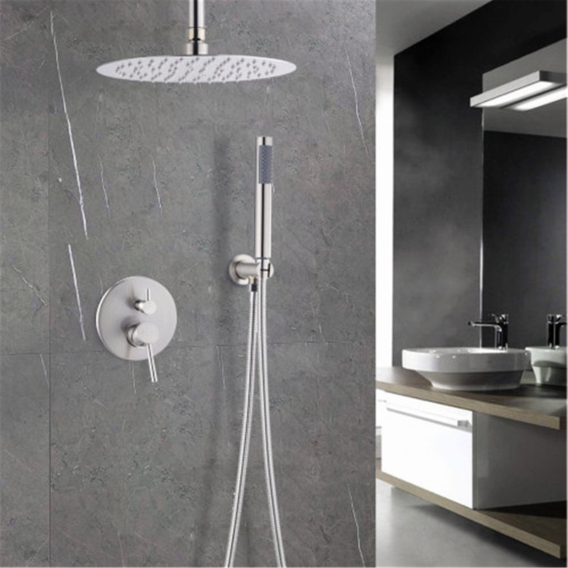 Robinet de douche mural seulement, Nickel brossé