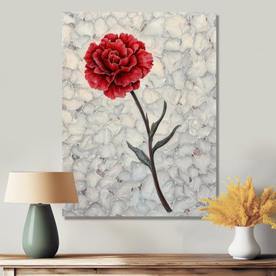 Radiant Dream of Carnation Flower I - Floral, art mural en métal, œillet