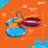 Banzai Cyclone Splash Park Inflatable with Sprinkling Slide and Water Aqua Pool