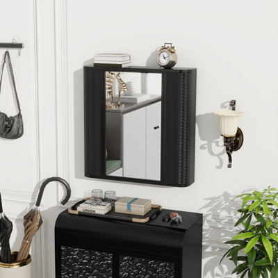 Armoire à pharmacie murale Modern Modern avec miroir et 2 tablettes intérieures pour le rangement de la salle de bain | Idée de cadeau