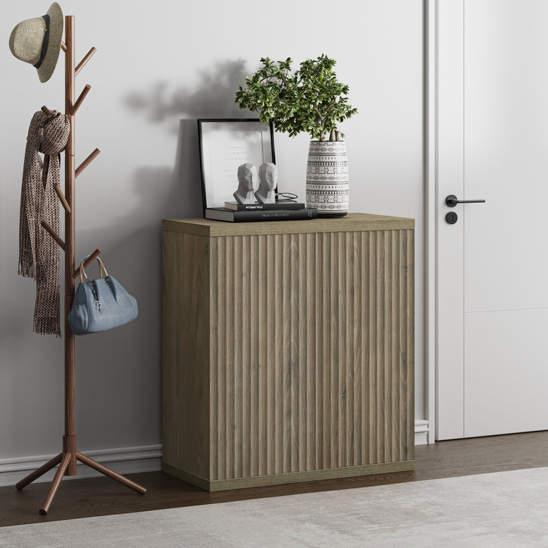 Armoire d'appoint avec tablettes réglables Cesiro, Aulne gris, 2
