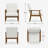 Bridgeview Linen Upholstered Accent Chair, Armchair with Solid Wood Frame-1404171788