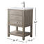 Meuble-lavabo simple 24 po avec plateau en céramique Stratford-741997917