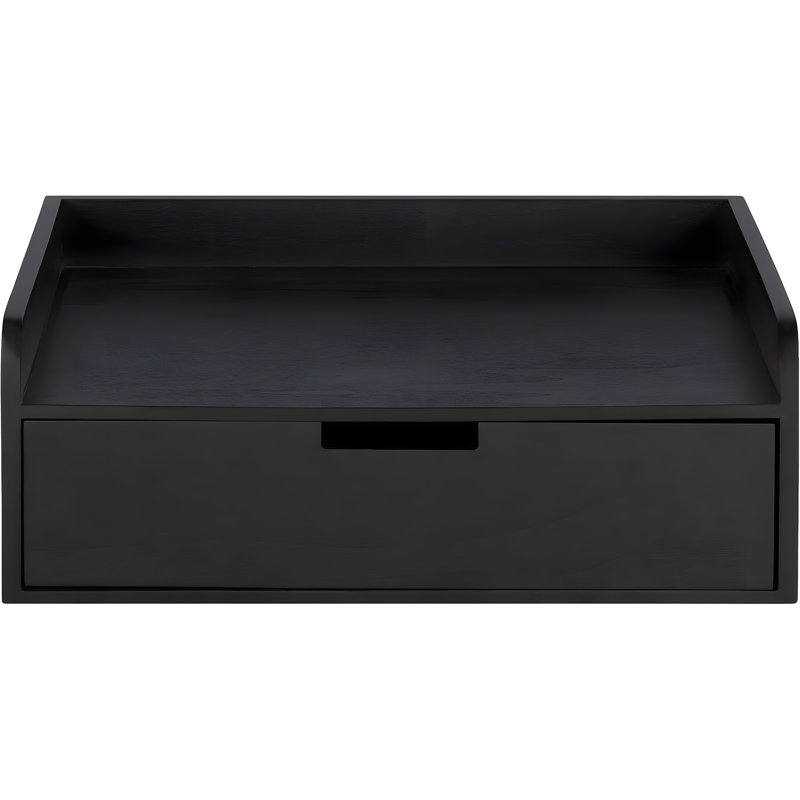 Modern Floating Wall Shelf With Drawer - Multi-Purpose Space-Saving Design For Home Or Office