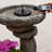 Bird Baths for Outdoor - 27.6" Tall Pedestal Birdbath with Planter, Durable Resin, Rustic Stacked Stone Bird Bath for Outside, Garden, Patio, Lawn, Backyard