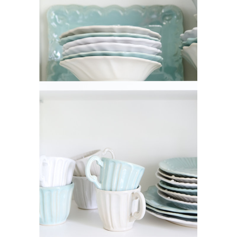 Incanto Stoneware Platter, Aqua